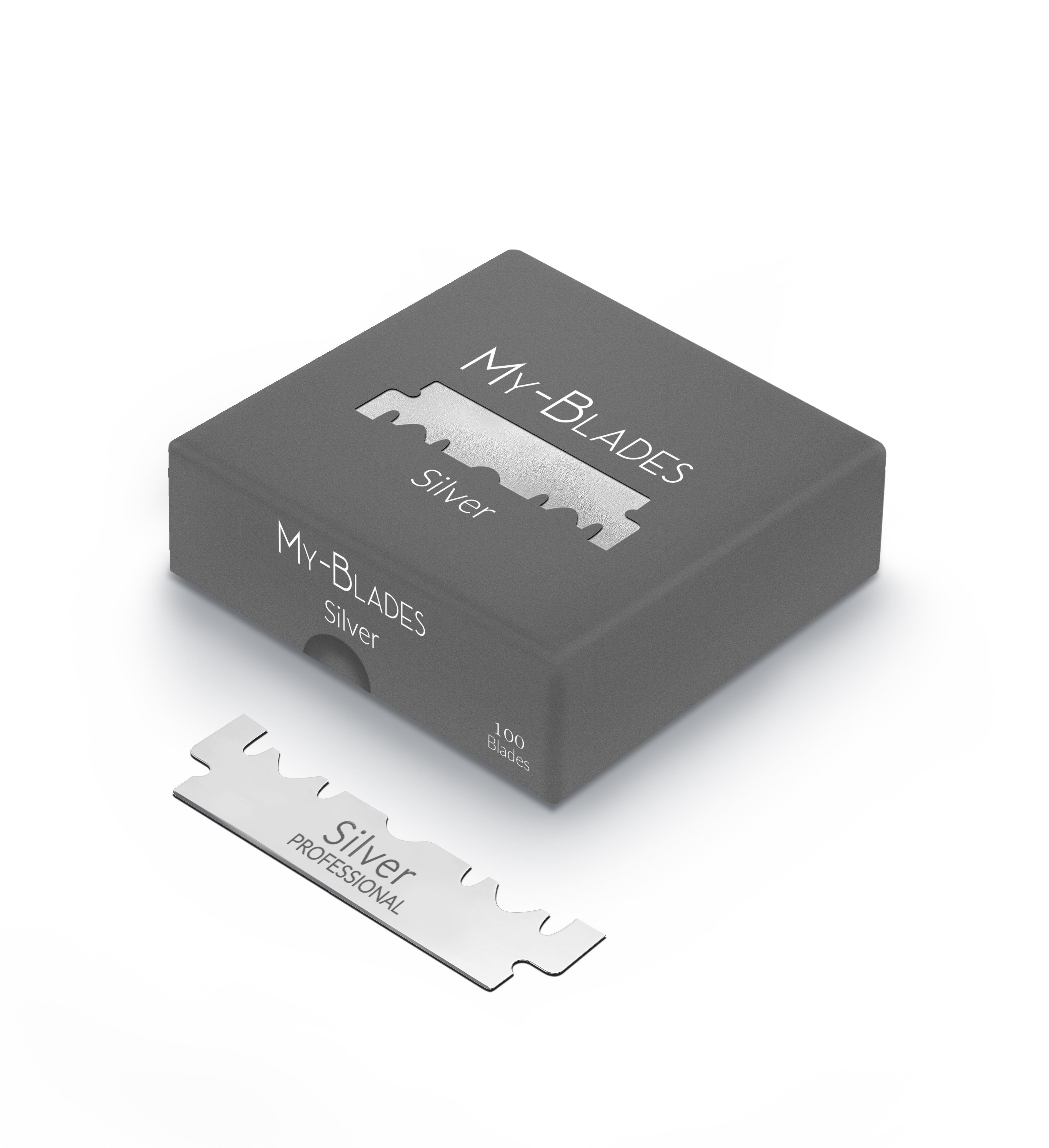 Silver - Lamette da barba a filo singolo - 100pz