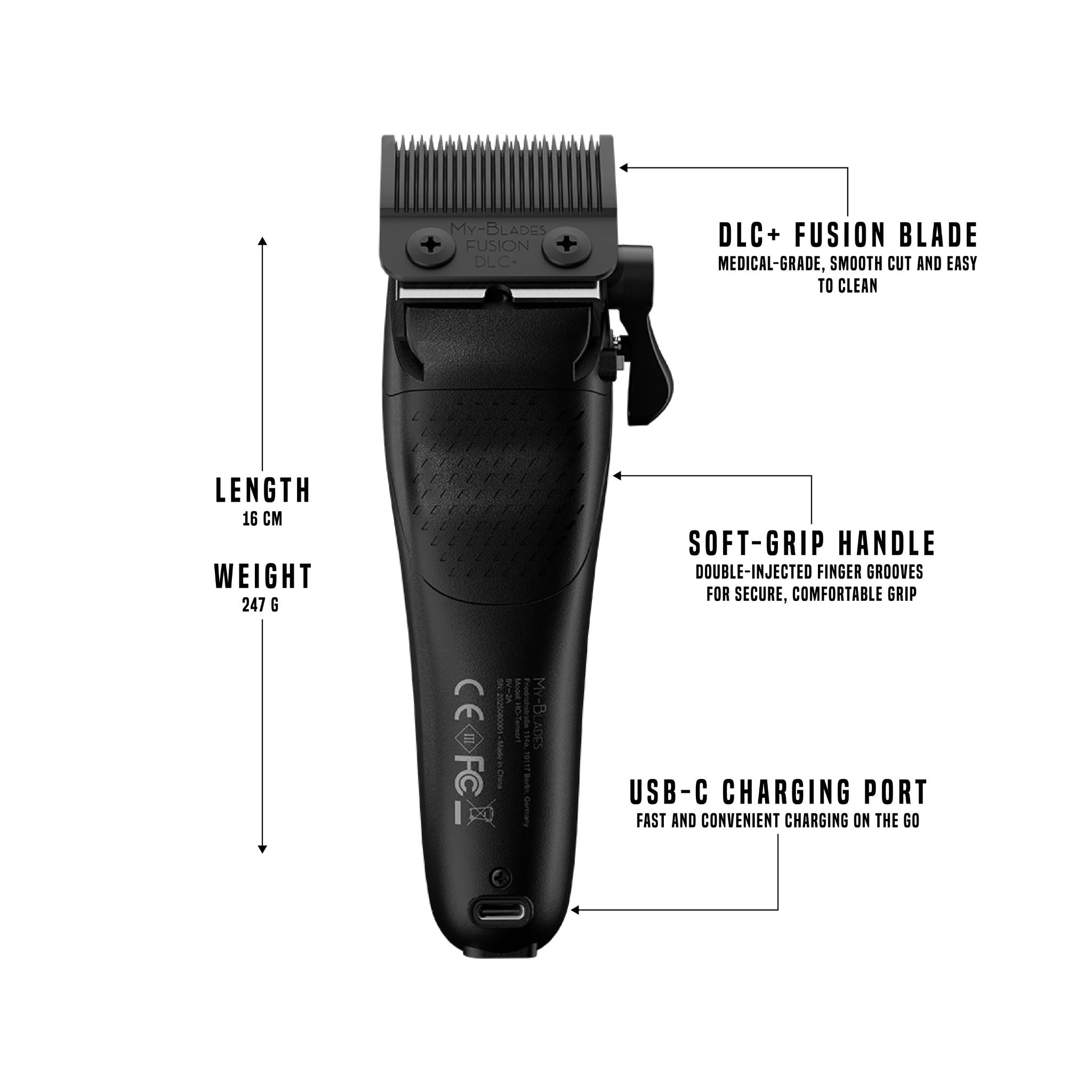 Tensor 1 Black – Barbiere e tagliacapelli professionale basato sull'intelligenza artificiale